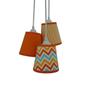 Imagem de Lustre Pendente Cacho Chevron Tons de Laranja