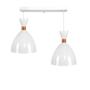 Imagem de Lustre Pendente Califórnia Duplo Base Retangular Branco