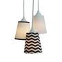 Imagem de Lustre Pendente Chevron Branco e Preto