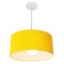 Imagem de Lustre Pendente Cilíndrico 4052 Cúpula em Tecido 50x21cm Amarelo - Bivolt