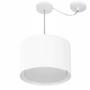 Imagem de Lustre Pendente Cilíndrico Com Desvio Branco MJ-4306 Para Mesa de Jantar e Estar