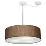 Imagem de Lustre Pendente Cilíndrico Com Desvio Café MJ-4259 Para Mesa de Jantar e Estar