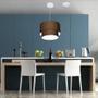 Imagem de Lustre Pendente Cilíndrico Com Desvio Café MJ-4363 Para Mesa de Jantar e Estar