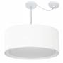 Imagem de Lustre Pendente Cilíndrico Com Desvio Md-4311 Cúpula em Tecido 60x30cm Branco - Bivolt