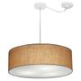 Imagem de Lustre Pendente Cilíndrico Com Desvio Palha MJ-4259 Para Mesa de Jantar e Estar