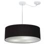 Imagem de Lustre Pendente Cilíndrico Com Desvio Preto MJ-4262 Para Mesa de Jantar e Estar