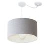 Imagem de Lustre Pendente Cilíndrico Com Desvio Rustico Cinza MJ-4229 Para Mesa de Jantar e Estar
