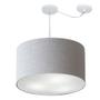 Imagem de Lustre Pendente Cilíndrico Com Desvio Rustico Cinza MJ-4239 Para Mesa de Jantar e Estar
