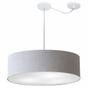 Imagem de Lustre Pendente Cilíndrico Com Desvio Rustico Cinza MJ-4265 Para Mesa de Jantar e Estar