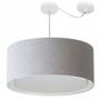 Imagem de Lustre Pendente Cilíndrico Com Desvio Rustico Cinza MJ-4311 Para Mesa de Jantar e Estar