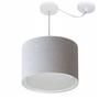 Imagem de Lustre Pendente Cilíndrico Com Desvio Rustico Cinza MJ-4312 Para Mesa de Jantar e Estar