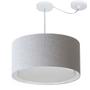 Imagem de Lustre Pendente Cilíndrico Com Desvio Rustico Cinza MJ-4315 Para Mesa de Jantar e Estar
