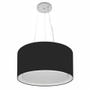 Imagem de Lustre Pendente Cilíndrico Duplo Md-4123 Cúpula em Tecido 40x25cm Preto - Bivolt