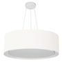 Imagem de Lustre Pendente Cilíndrico Duplo Md-4126 Cúpula em Tecido 80x30cm Branco - Bivolt