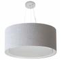 Imagem de Lustre Pendente Cilíndrico Duplo Md-4302 Cúpula em Tecido 60x30cm Rustico Cinza - Bivolt