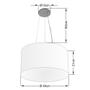 Imagem de Lustre Pendente Cilíndrico Md-4009 Cúpula em Tecido 40x21cm Café - Bivolt