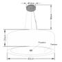 Imagem de Lustre Pendente Cilíndrico Md-4013 Cúpula em Tecido 60x25cm Preto / Vermelho - Bivolt
