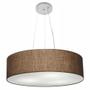 Imagem de Lustre Pendente Cilíndrico Md-4029 Cúpula em Tecido 60x15cm Café - Bivolt