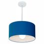 Imagem de Lustre Pendente Cilíndrico Md-4031 Cúpula em Tecido 40x21cm Azul Marinho - Bivolt