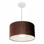 Imagem de Lustre Pendente Cilíndrico Md-4031 Cúpula em Tecido 40x21cm Café - Bivolt