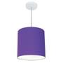 Imagem de Lustre Pendente Cilíndrico Md-4036 Cúpula em Tecido 30x31cm Roxo - Bivolt