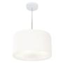 Imagem de Lustre Pendente Cilíndrico Md-4099 Cúpula em Tecido 40x25cm Branco - Bivolt