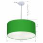 Imagem de Lustre Pendente Cilíndrico Md-4100 Cúpula em Tecido 50x25cm Verde Folha - Bivolt