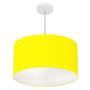 Imagem de Lustre Pendente Cilíndrico Md-4101 Cúpula em Tecido 60x30cm Amarelo - Bivolt