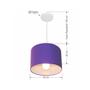 Imagem de Lustre Pendente Cilíndrico Md-4113 Cúpula em Tecido 30x25cm Roxo - Bivolt