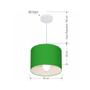 Imagem de Lustre Pendente Cilíndrico Md-4113 Cúpula em Tecido 30x25cm Verde Folha - Bivolt