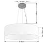 Imagem de Lustre Pendente Cilíndrico Md-4136 Cúpula em Tecido 80x15cm Café - Bivolt