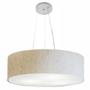 Imagem de Lustre Pendente Cilíndrico Md-4136 Cúpula em Tecido 80x15cm Linho Bege - Bivolt