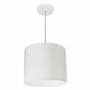 Imagem de Lustre Pendente Cilíndrico Md-4143 Cúpula em Tecido 35x25cm Branco - Bivolt