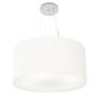 Imagem de Lustre Pendente Cilíndrico Md-4189 Cúpula em Tecido 50x30cm Branco - Bivolt