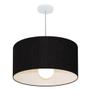 Imagem de Lustre Pendente Cilíndrico Md-4208 Cúpula em Tecido 55x30cm Preto - Bivolt