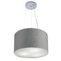 Imagem de Lustre Pendente Cilíndrico Vivare Md-4182 Cúpula em Tecido 40x25cm - Bivolt