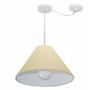 Imagem de Lustre Pendente Cone Com Desvio Bege MJ-4272 Para Mesa de Jantar e Estar