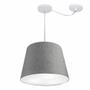 Imagem de Lustre Pendente Cone Com Desvio Md-4276 Cúpula  30/30x40cm Rustico Cinza - Bivolt