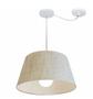 Imagem de Lustre Pendente Cone Com Desvio Rustico Bege MJ-4273 Para Mesa de Jantar e Estar