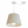 Imagem de Lustre Pendente Cone Com Desvio Rustico Bege MJ-4274 Para Mesa de Jantar e Estar