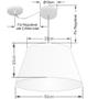 Imagem de Lustre Pendente Cone Com Desvio Rustico Bege MJ-4278 Para Mesa de Jantar e Estar