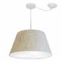Imagem de Lustre Pendente Cone Com Desvio Rustico Bege MJ-4278 Para Mesa de Jantar e Estar