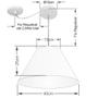 Imagem de Lustre Pendente Cone Com Desvio Rustico Cinza MJ-4272 Para Mesa de Jantar e Estar