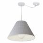 Imagem de Lustre Pendente Cone Com Desvio Rustico Cinza MJ-4272 Para Mesa de Jantar e Estar