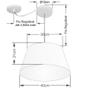 Imagem de Lustre Pendente Cone Com Desvio Rustico Cinza MJ-4279 Para Mesa de Jantar e Estar