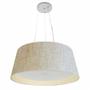 Imagem de Lustre Pendente Cone Md-4015 Cúpula em Tecido 25/60x50cm Rustico Bege / Bege - Bivolt