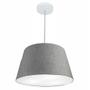 Imagem de Lustre Pendente Cone Md-4021 Cúpula em Tecido 21/40x30cm Rustico Cinza - Bivolt