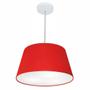 Imagem de Lustre Pendente Cone Md-4021 Cúpula em Tecido 21/40x30cm Vermelho - Bivolt