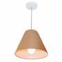 Imagem de Lustre Pendente Cone Md-4028 Cúpula em Tecido 25/30x12cm Palha - Bivolt