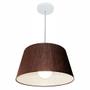 Imagem de Lustre Pendente Cone Md-4039 Cúpula em Tecido 21/40x30cm Café - Bivolt